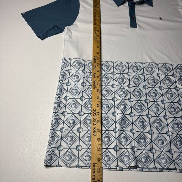 Smith And Quinn Golf Polo Men’s Size Large Performance All Over Print - Picture 6 of 8